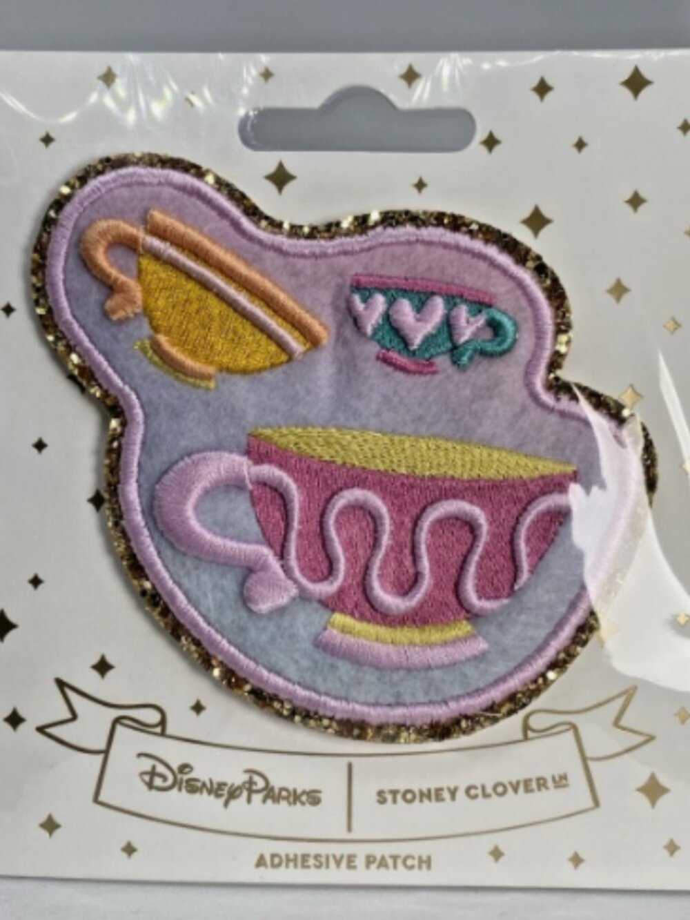 Disney Stoney Clover Lane Disneyland 70th Teacups Ride Patch Alice